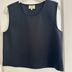 SSYS Black Sleeveless Scuba Top